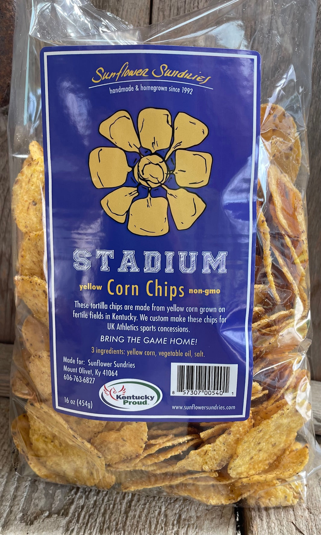 Corn Tortilla Chips - Stadium style yellow round, NON-GMO. 5 bag pack