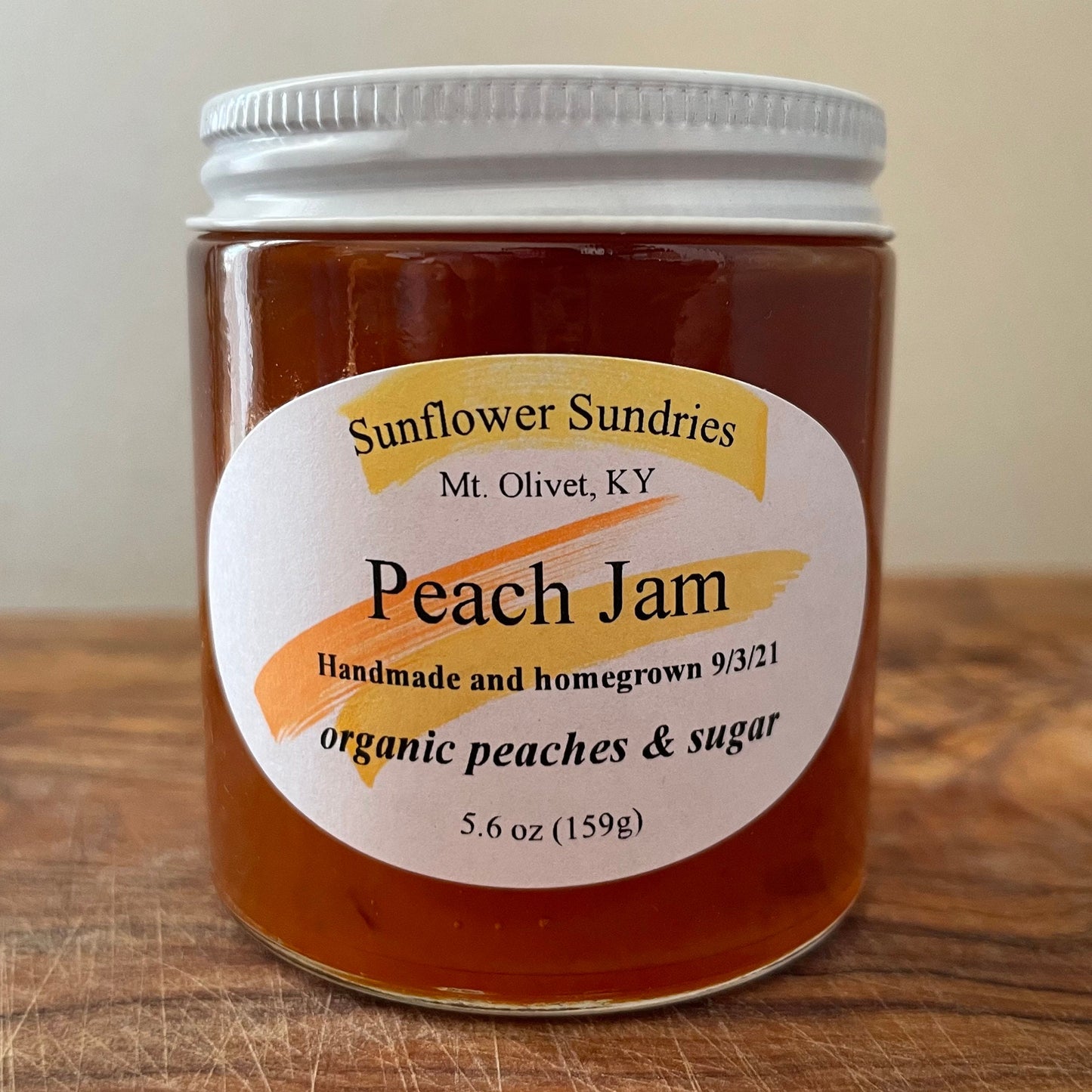 Peach Jam | Homemade Jam, Small Batch Jam, Farm Fresh Jam, Natural Jam, Low Sugar Jam, Housewarming Gift, Unique Gift, Vegan GF