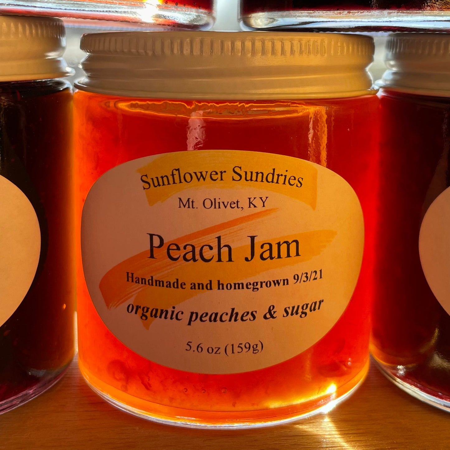 Peach Jam | Homemade Jam, Small Batch Jam, Farm Fresh Jam, Natural Jam, Low Sugar Jam, Housewarming Gift, Unique Gift, Vegan GF