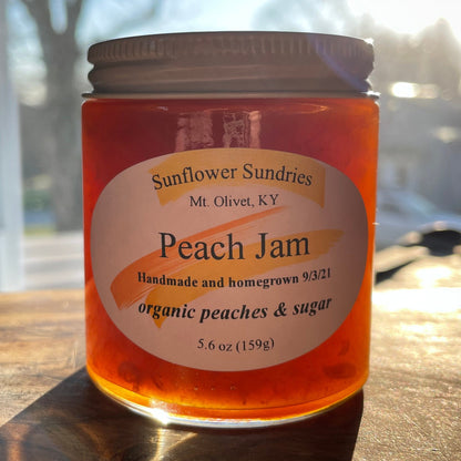Peach Jam | Homemade Jam, Small Batch Jam, Farm Fresh Jam, Natural Jam, Low Sugar Jam, Housewarming Gift, Unique Gift, Vegan GF