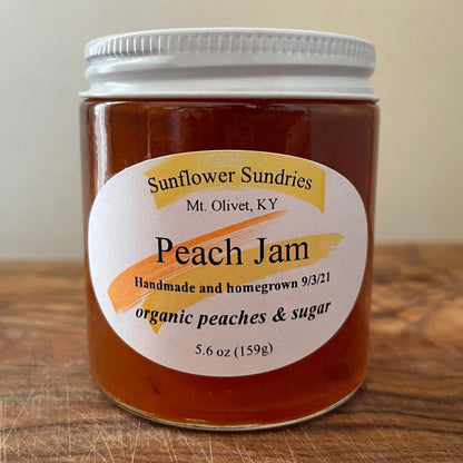 Peach Jam | Homemade Jam, Small Batch Jam, Farm Fresh Jam, Natural Jam, Low Sugar Jam, Housewarming Gift, Unique Gift, Vegan GF